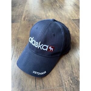 Alaska Embroidered Baseball Cap Unisex One Size Navy Ketchikan Moose Souvenir